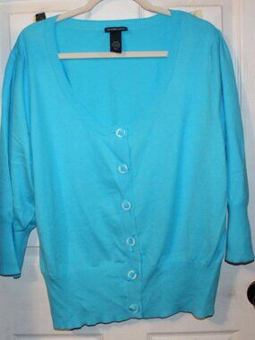 NWT Lane Bryant 3/4 puff sleeves cardigan/button detail 26/28 Unique/Darling